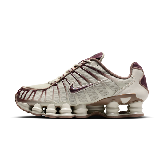 Overkicks - Nike Shox TL Light Bone Burgundy Crush (IM6013-072) - vista lateral