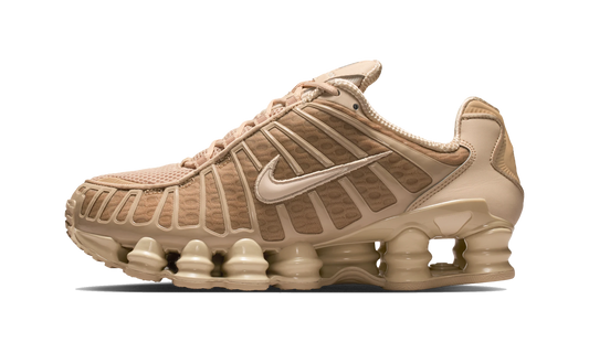 Overkicks - Nike Shox TL Linen Metallic Silver (Womens) (AR3566-203) - vista lateral