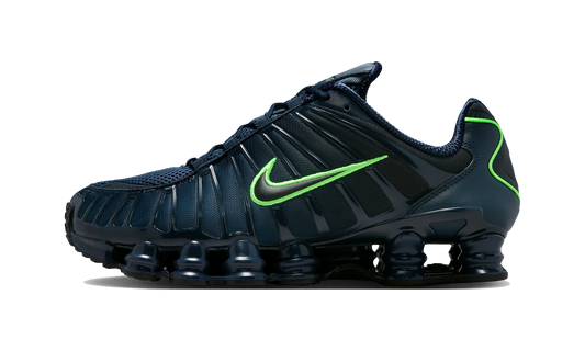 Overkicks - Nike Shox TL Thunder Blue Green Strike (AV3595-402) - vista lateral