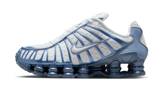 Overkicks - Nike Shox TL White Work Blue (Womens) (AR3566-106) - vista lateral