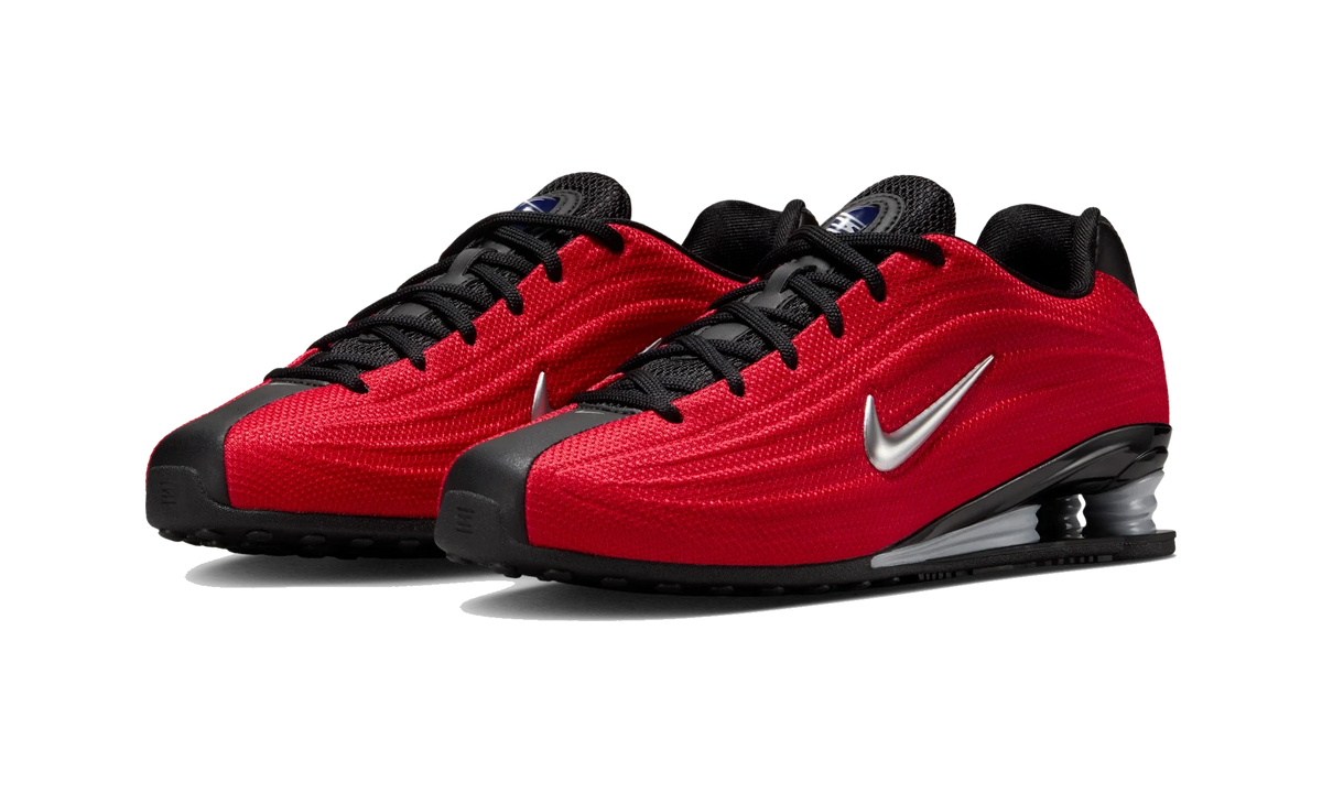 Overkicks - Nike Shox Z Fire Red Black Silver (Womens) (IQ7574-671) - vista trasera