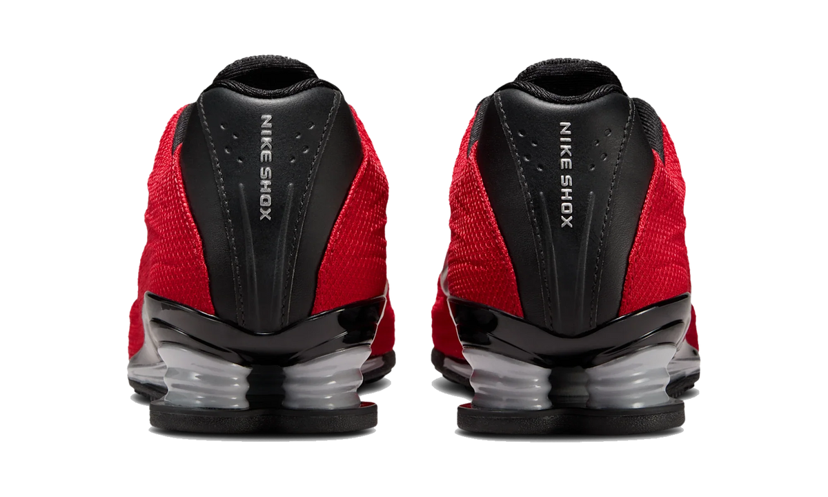 Overkicks - Nike Shox Z Fire Red Black Silver (Womens) (IQ7574-671) - detalle talon