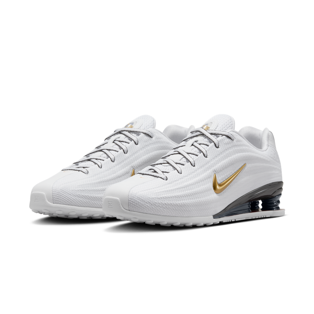 Overkicks - Nike Shox Z White Metallic Gold (Womens) (HQ7540-100) - vista trasera