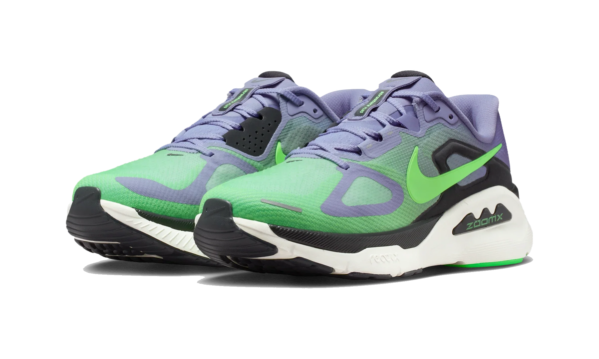 Overkicks - Nike Structure Plus Iron Purple Voltage Green (HQ3048-501) - vista trasera