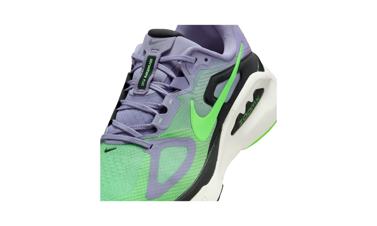 Overkicks - Nike Structure Plus Iron Purple Voltage Green (HQ3048-501) - detalle lateral interior