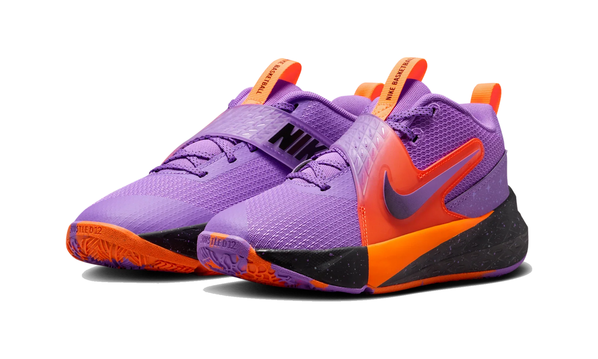 Overkicks - Nike Team Hustle D 12 Bright Violet Total Orange (GS) (IO9848-500) - imagen 2