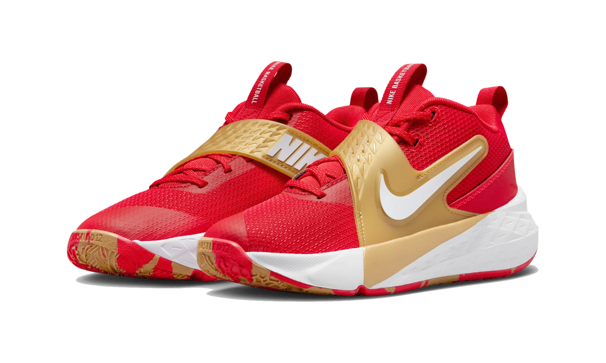 Overkicks - Nike Team Hustle D 12 University Red Gold White (GS) (HF6279-603) - imagen 2