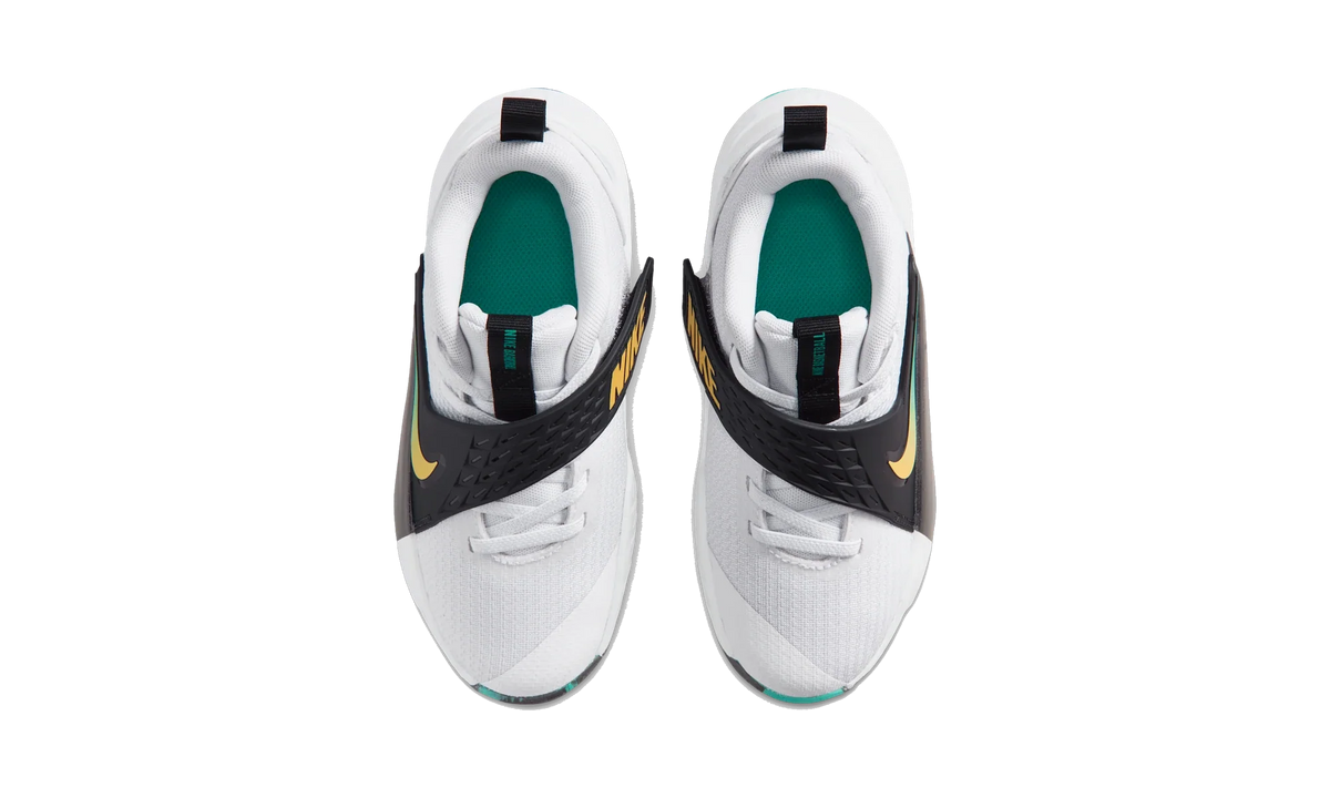 Overkicks - Nike Team Hustle D 12 White Black Emerald Topaz Gold (PS) (HF6280-105) - imagen 5