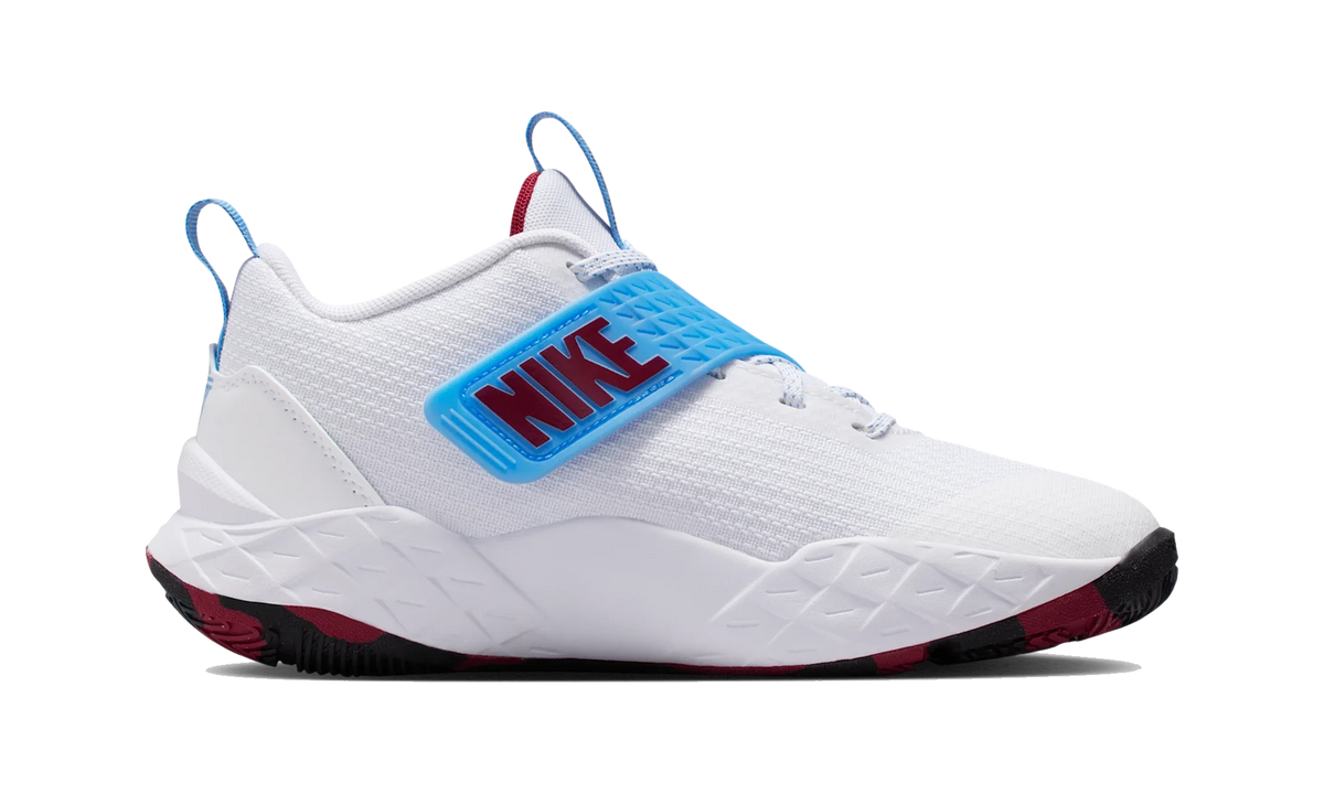 Overkicks - Nike Team Hustle D 12 White University Blue Black Team Red (GS) (HF6279-102) - imagen 4