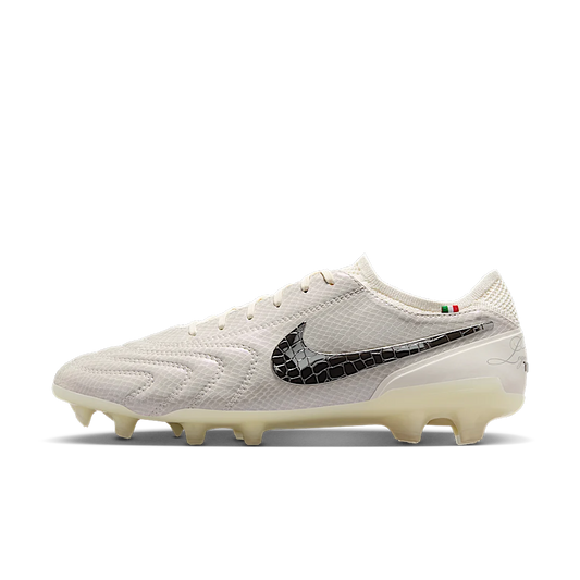 Overkicks - Nike Tiempo Legend 10 Elite Luxe FG Montebelluna Leather White Snakeskin (FZ1487-100) - vista lateral