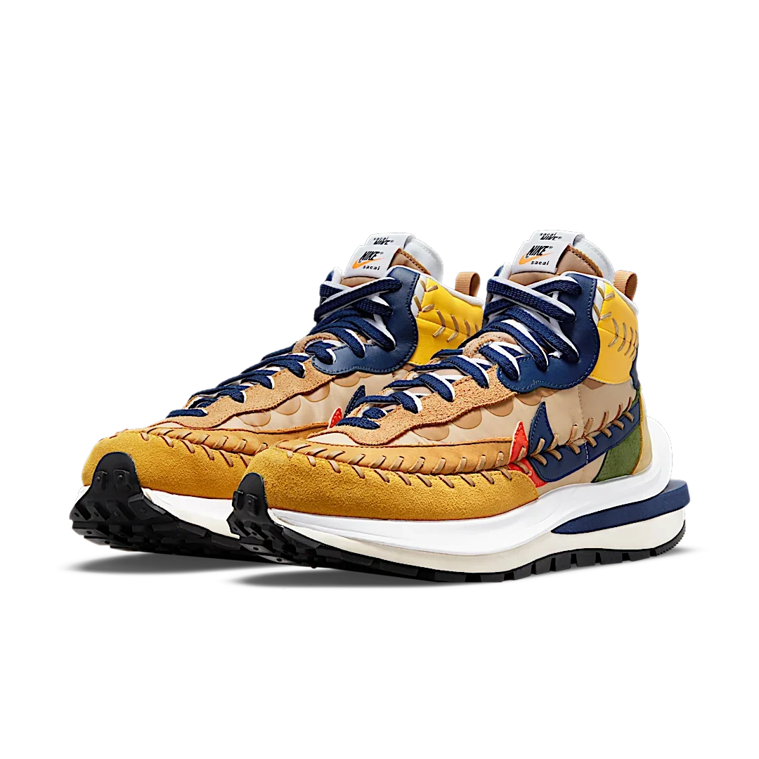 Overkicks - Nike Vaporwaffle sacai Jean Paul Gaultier Sesame Blue (DH9186-200) - vista trasera