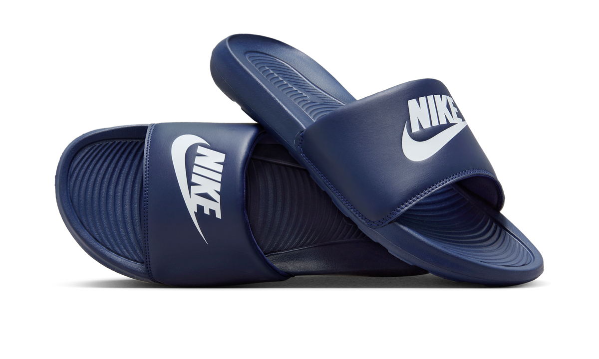 Overkicks - Nike Victori One Slide Midnight Navy White (CN9675-401) - vista lateral