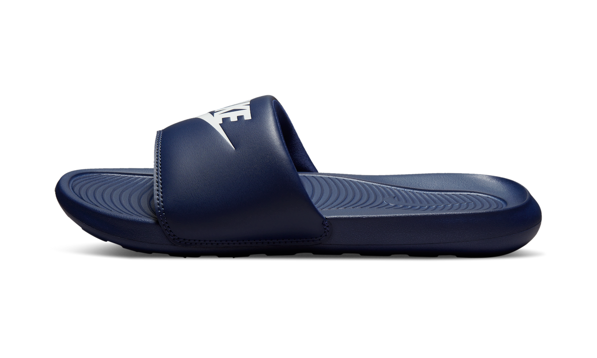 Overkicks - Nike Victori One Slide Midnight Navy White (CN9675-401) - par completo