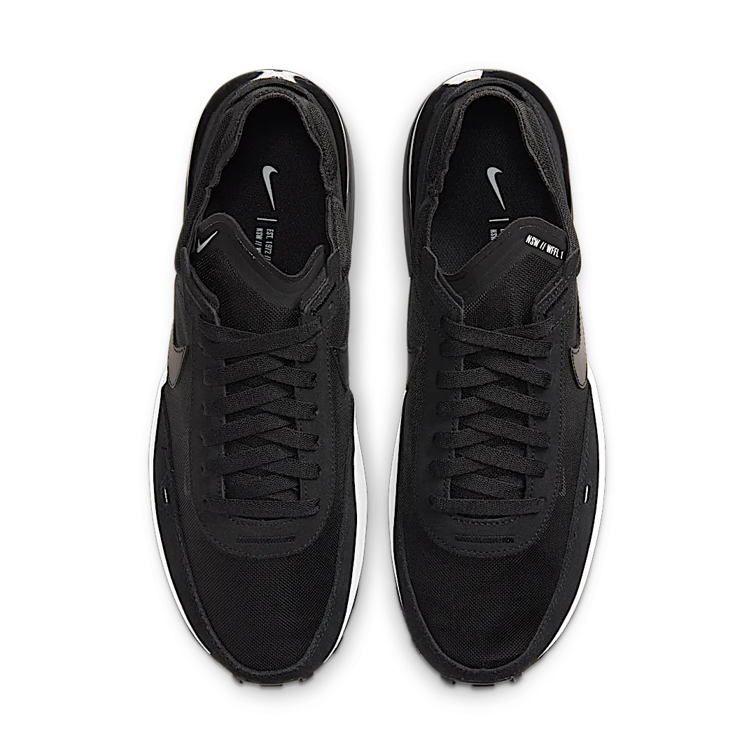 Overkicks - Nike Waffle One Black White (DA7995-001) - vista trasera