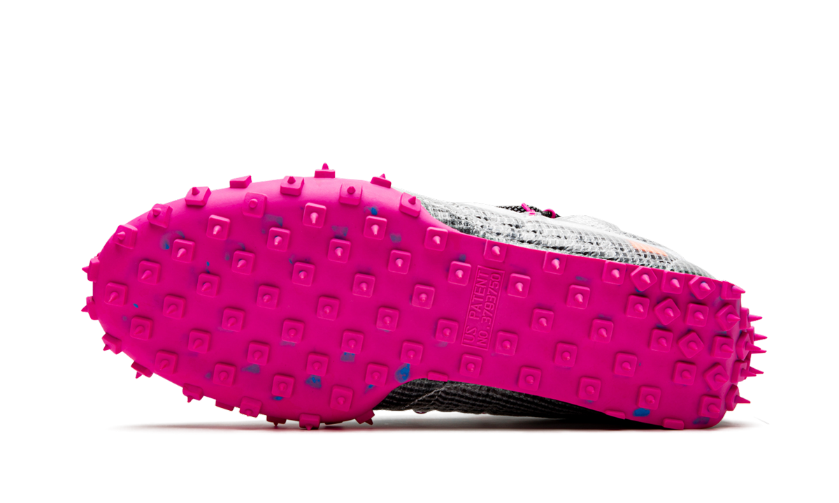 Overkicks - Nike Waffle Racer Off-White Black (CD8180-001) - detalle upper