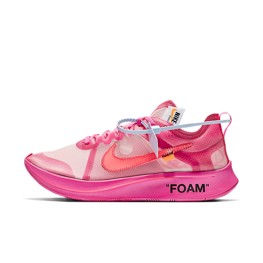 Overkicks - Nike Zoom Fly Off-White Pink (AJ4588-600) - vista lateral