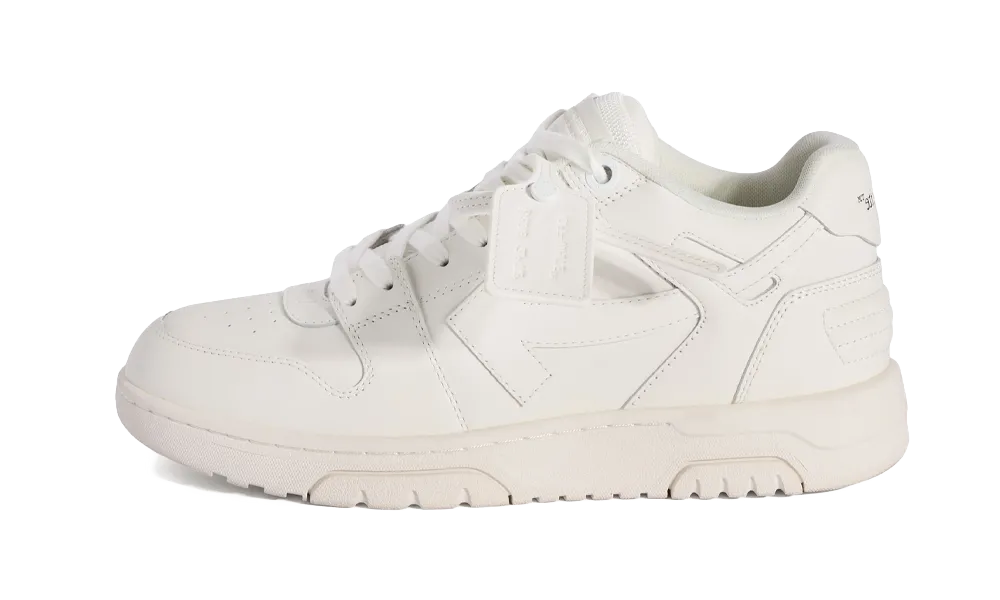 Overkicks - OFF-WHITE Out Of Office Low Triple White White Sole (OMIA189C99LEA009-0101) - vista lateral