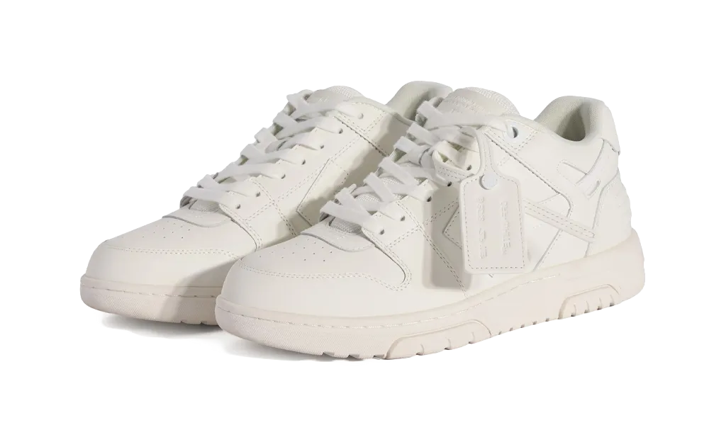 Overkicks - OFF-WHITE Out Of Office Low Triple White White Sole (OMIA189C99LEA009-0101) - vista trasera