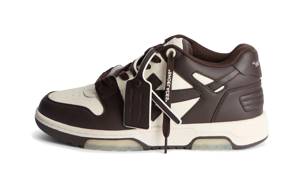 Overkicks - OFF-WHITE Out Of Office OOO Low Tops Chocolate White (OMIA189C99LEA0076G0A) - vista lateral