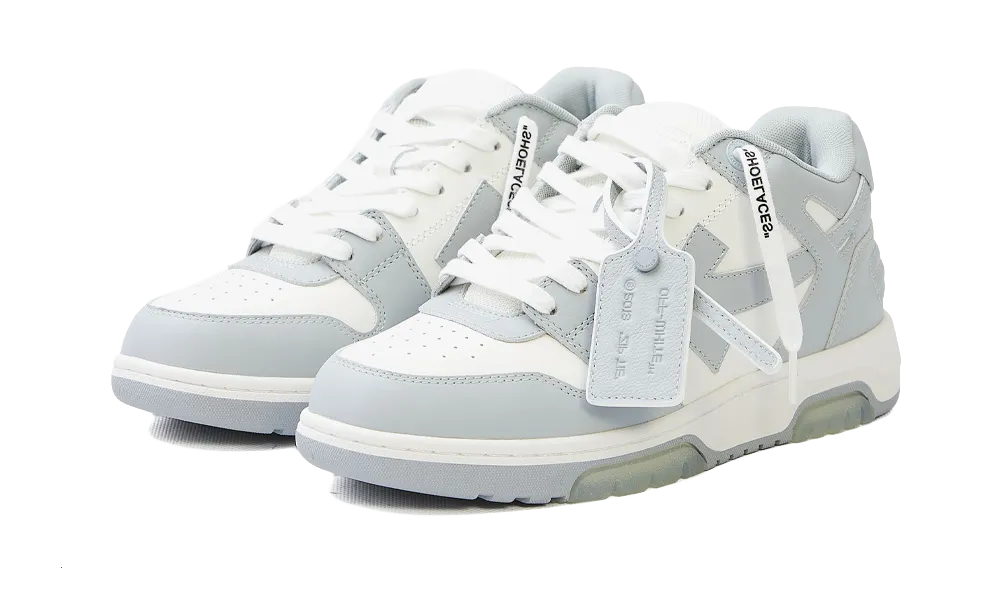 Overkicks - OFF-WHITE Out Of Office OOO Low Tops Grey White (2022) (OMIA189C99LEA0070109) - vista trasera