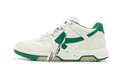 OFF-WHITE Out Of Office OOO Low Tops Jet Green Ecru Suede