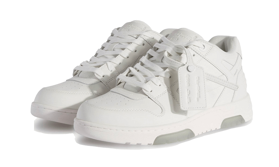 Overkicks - OFF-WHITE Out Of Office OOO Low Tops Triple White (OMIA189C99LEA0010100) - vista trasera