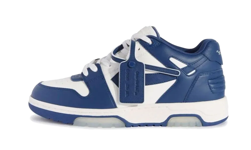 Overkicks - OFF-WHITE Out Of Office OOO Low Tops White Royal Blue (OMIA189C99LEA0070142) - vista lateral