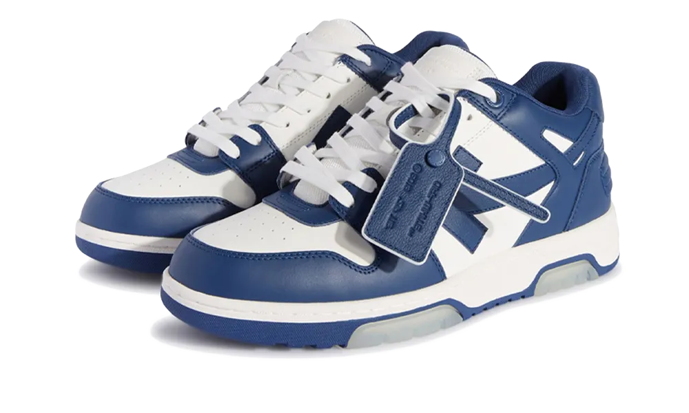 Overkicks - OFF-WHITE Out Of Office OOO Low Tops White Royal Blue (OMIA189C99LEA0070142) - vista trasera