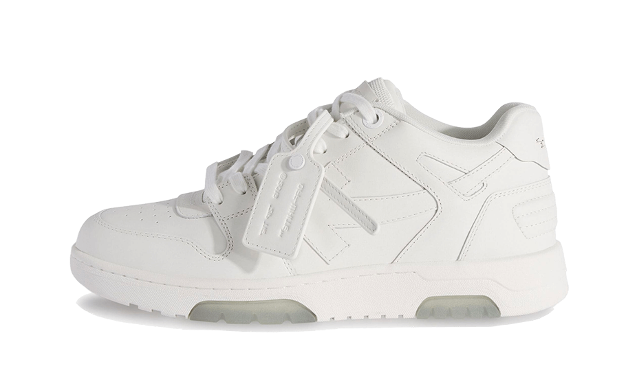 Overkicks - OFF-WHITE Out Of Office OOO Low White White (Womens) (OWIA259C99LEA0010100) - vista lateral