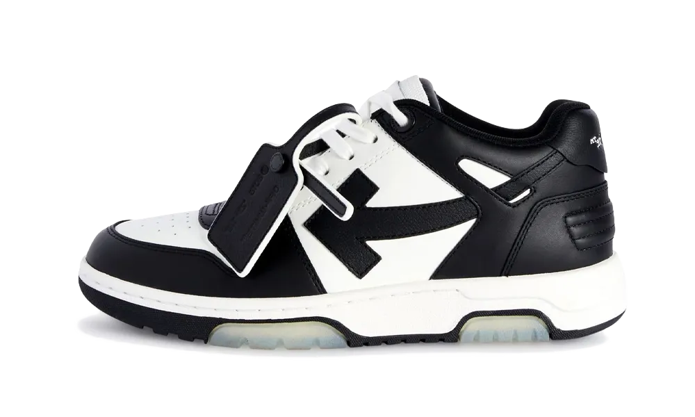 Overkicks - Off-White Out Of Office Calf Leather Panda (Womens) (OWIA259C99-LEA006-0110) - vista lateral