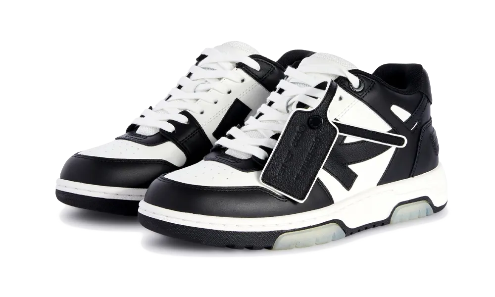 Overkicks - Off-White Out Of Office Calf Leather Panda (Womens) (OWIA259C99-LEA006-0110) - vista trasera