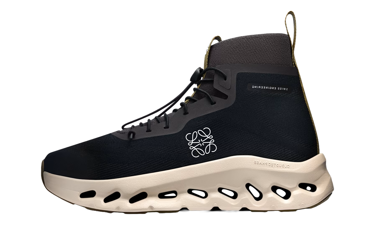 Overkicks - On Running Cloudtilt Hi LOEWE Black Oatmeal Olive (3MG10835483) - vista lateral