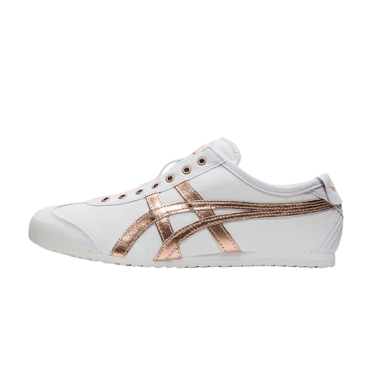 Overkicks - Onitsuka Tiger Mexico 66 Slip-On White Rose Gold (1183A962-100) - vista lateral