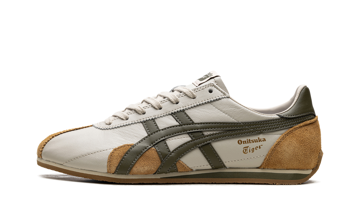 Overkicks - Onitsuka Tiger Runspark Beige Olive Green Mustard Yellow (1183B480-200) - vista lateral