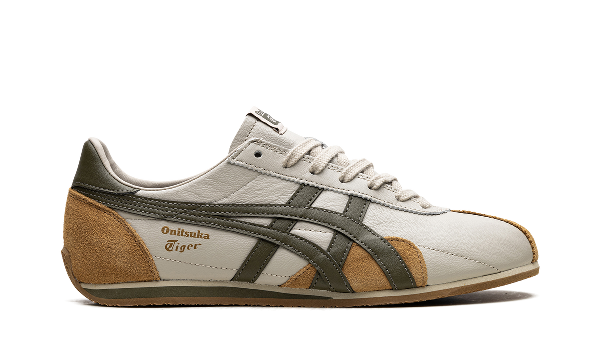 Overkicks - Onitsuka Tiger Runspark Beige Olive Green Mustard Yellow (1183B480-200) - detalle talon