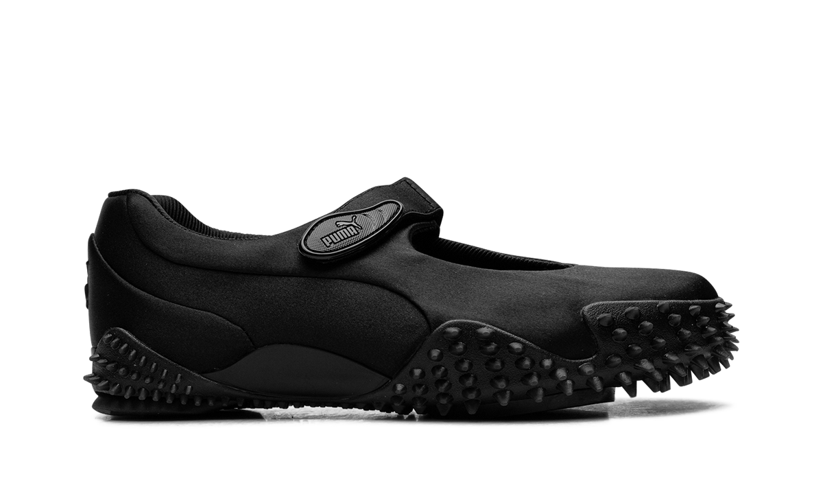 Overkicks - Puma Mostro Fey Black Cool Dark Gray Satin (Womens) (403368-02) - detalle talon