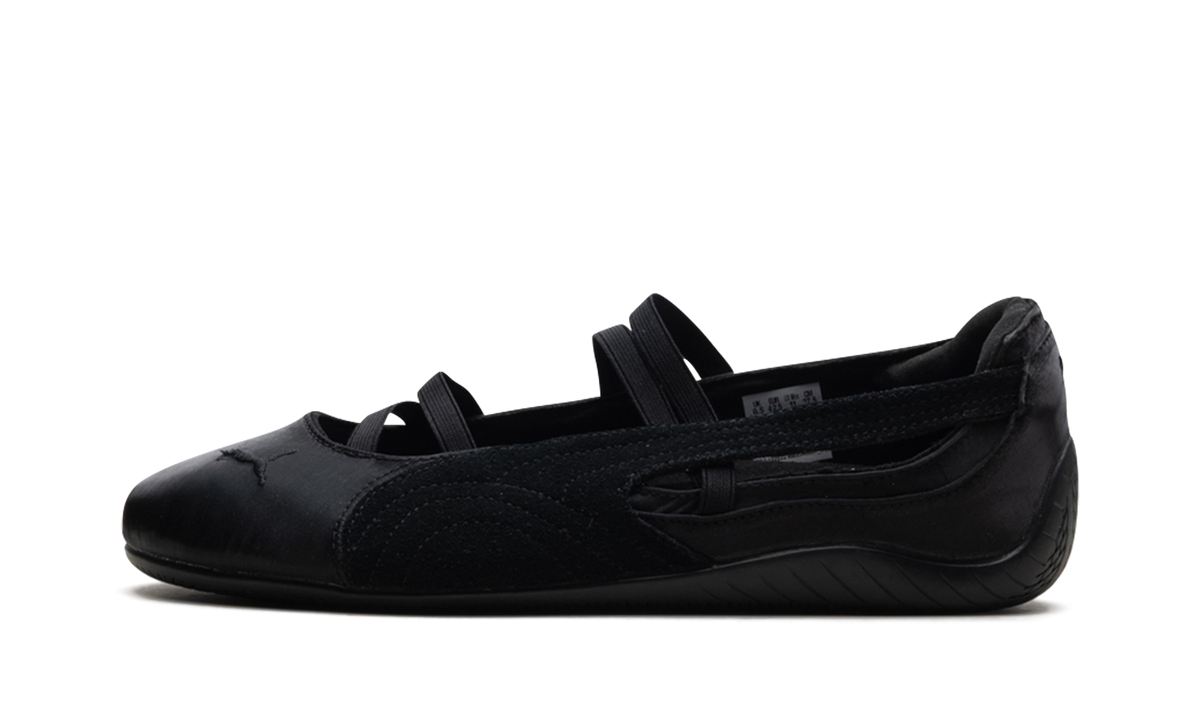 Overkicks - Puma Speedcat Ballet Black Cool Dark Gray Satin (Womens) (404383-01) - vista lateral