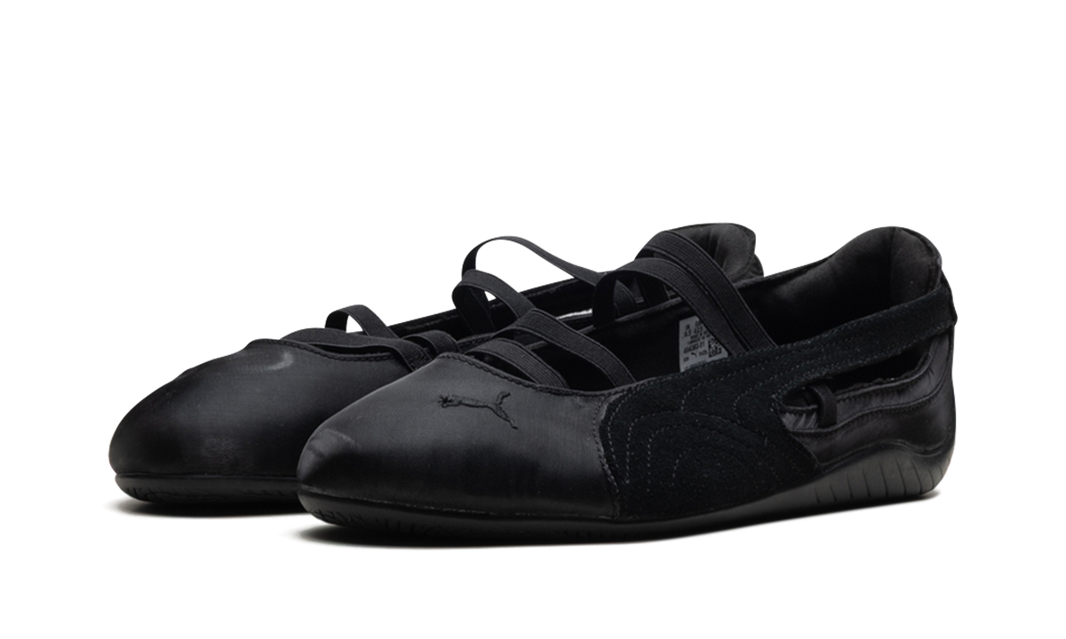 Overkicks - Puma Speedcat Ballet Black Cool Dark Gray Satin (Womens) (404383-01) - vista trasera