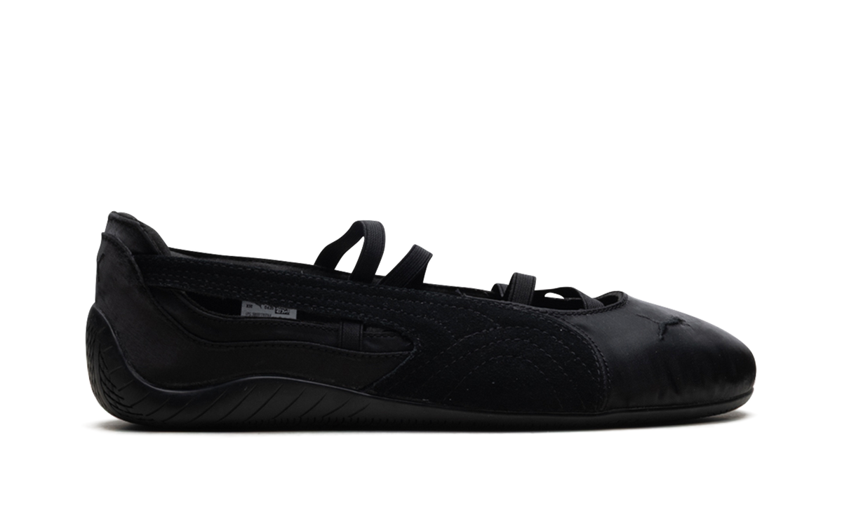 Overkicks - Puma Speedcat Ballet Black Cool Dark Gray Satin (Womens) (404383-01) - detalle talon