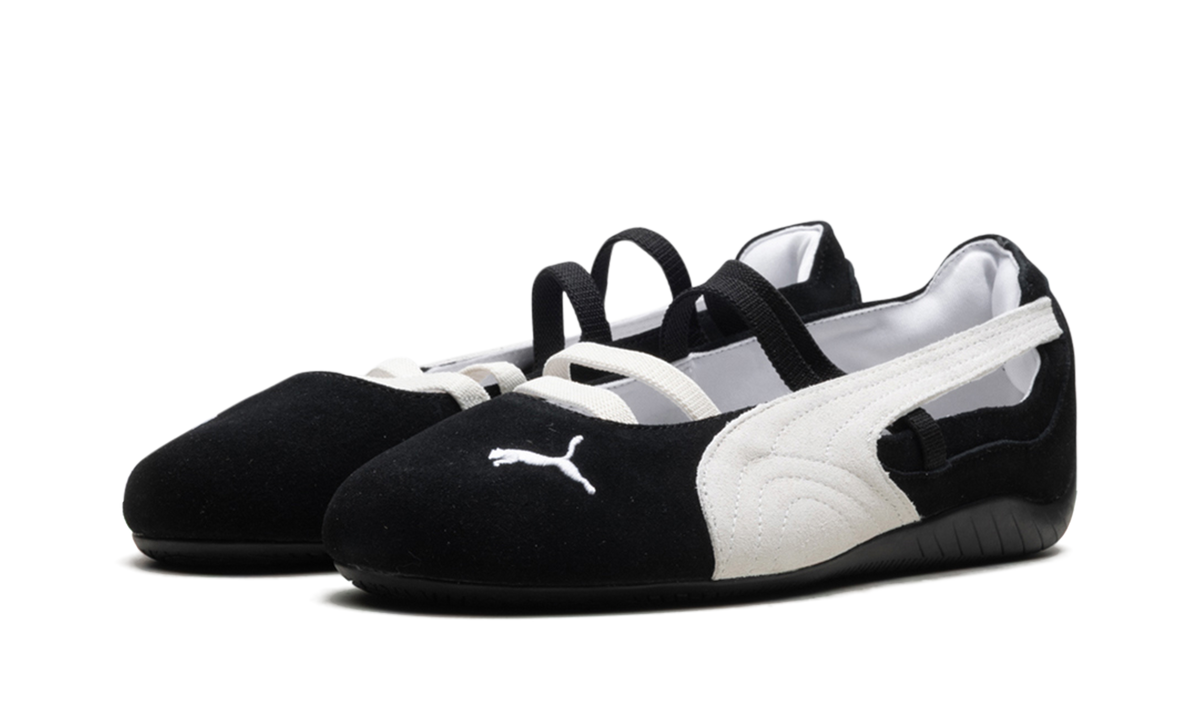 Overkicks - Puma Speedcat Ballet Black White (Womens) (401287-06) - vista trasera