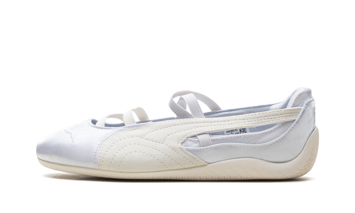Overkicks - Puma Speedcat Ballet Silver Mist Warm White Satin (Womens) (404383-03) - vista lateral