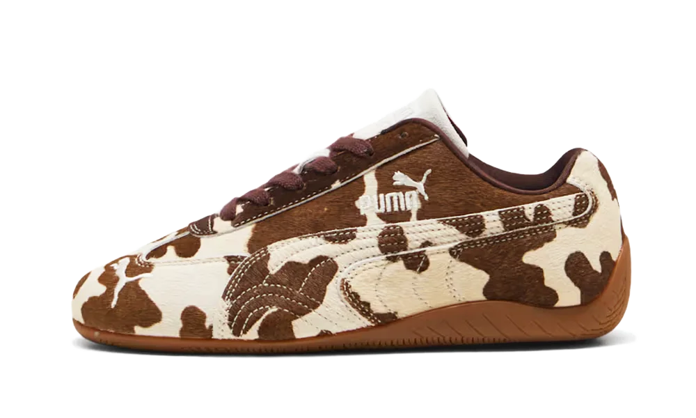 Overkicks - Puma Speedcat OG Cow Print (Womens) (406141-01) - vista lateral