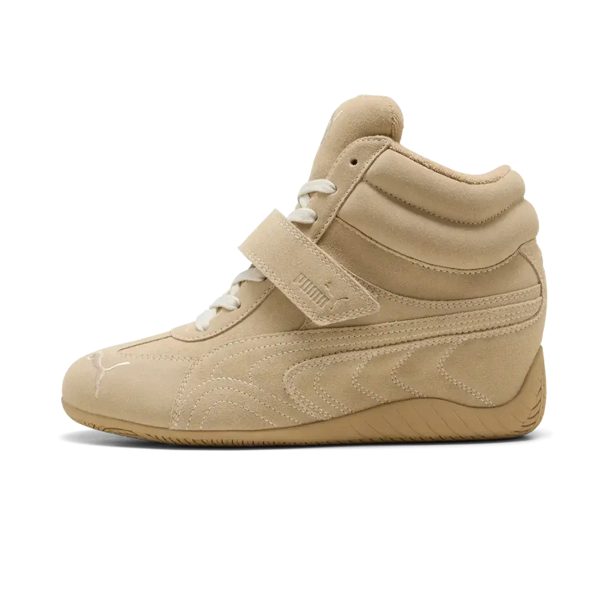 Overkicks - Puma Speedcat Wedge Beige (Women's) (408118-01) - vista lateral