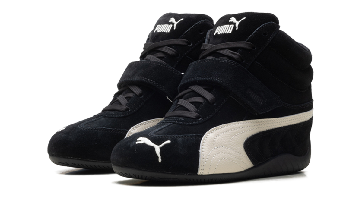 Overkicks - Puma Speedcat Wedge Black White (Womens) (408119-01) - vista trasera