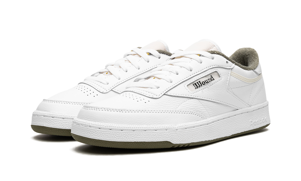 Overkicks - Reebok Club C JJJJound White Olive (GX9657) - vista trasera