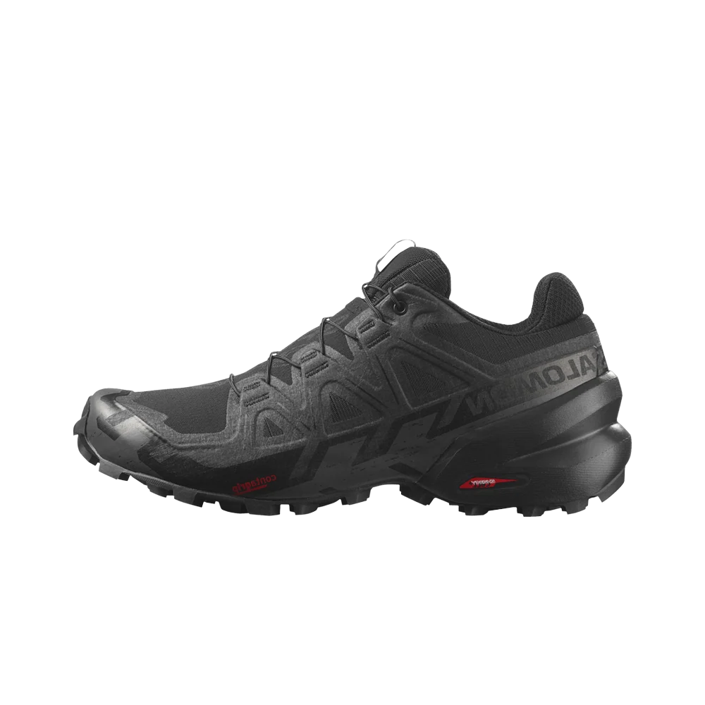 Overkicks - Salomon Speedcross 6 Black Phantom (Womens) (L41742800) - vista lateral