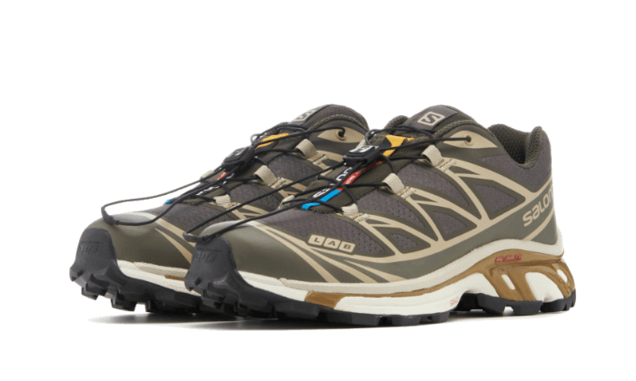 Overkicks - Salomon XT-6 Beluga Dull Gold (L47136200) - vista trasera
