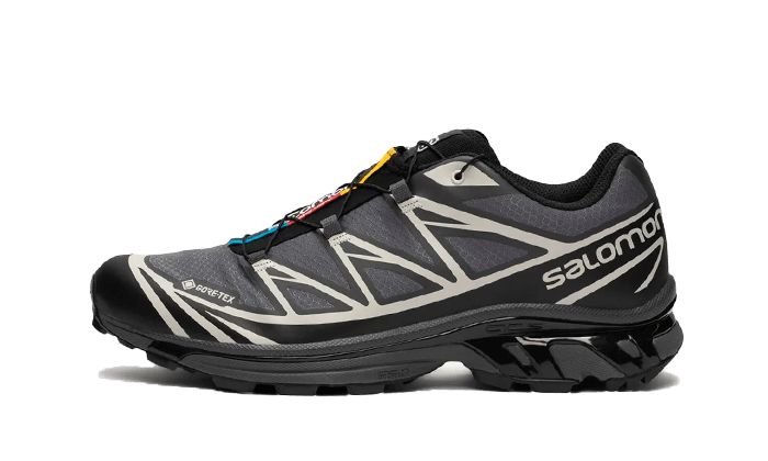 Overkicks - Salomon XT-6 Gore-Tex Black Lunar Rock (L41663500) - vista lateral