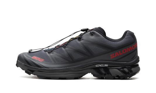 Overkicks - Salomon XT-6 JJJJound Black Fiery Red (L49130300) - vista lateral