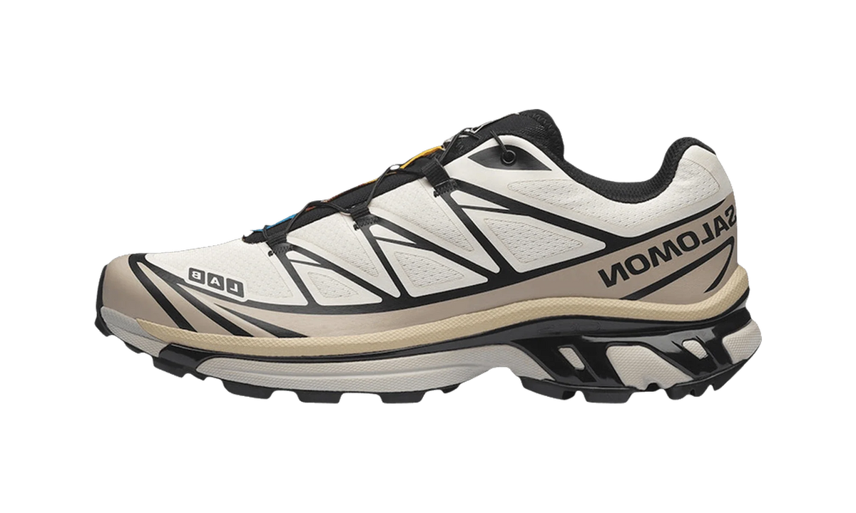 Overkicks - Salomon XT-6 Vanilla Ice Black Silver Cloud (L49211300) - vista lateral